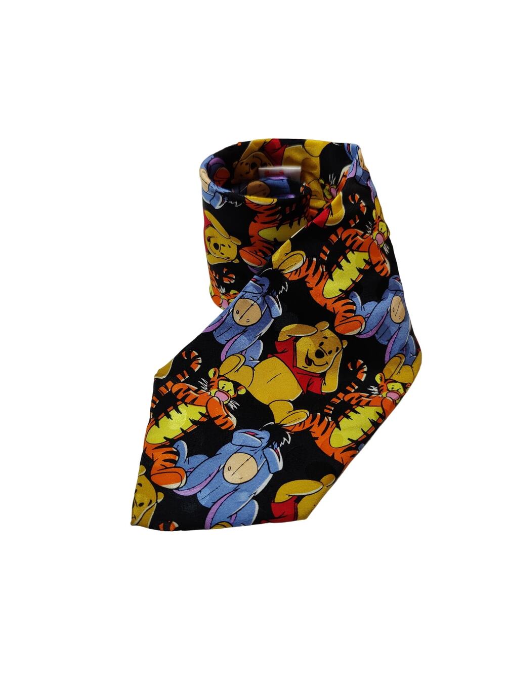 Vintage Disney Mickey Inc 100% Silk Pooh Tie Tigger Eore Handmade